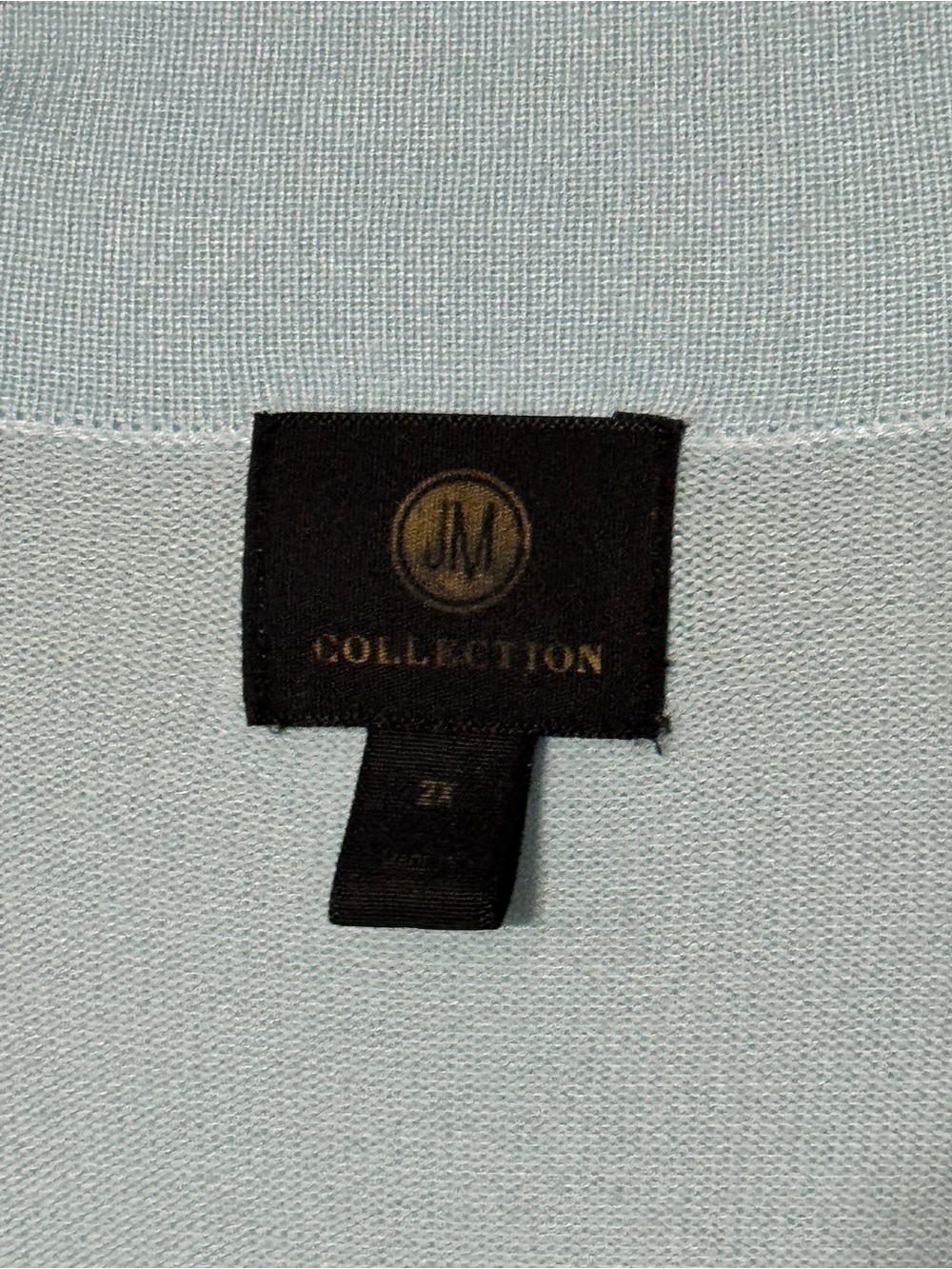JM Collection Light Blue Open-Front Cardigan with Pockets - Picture 2 of 4